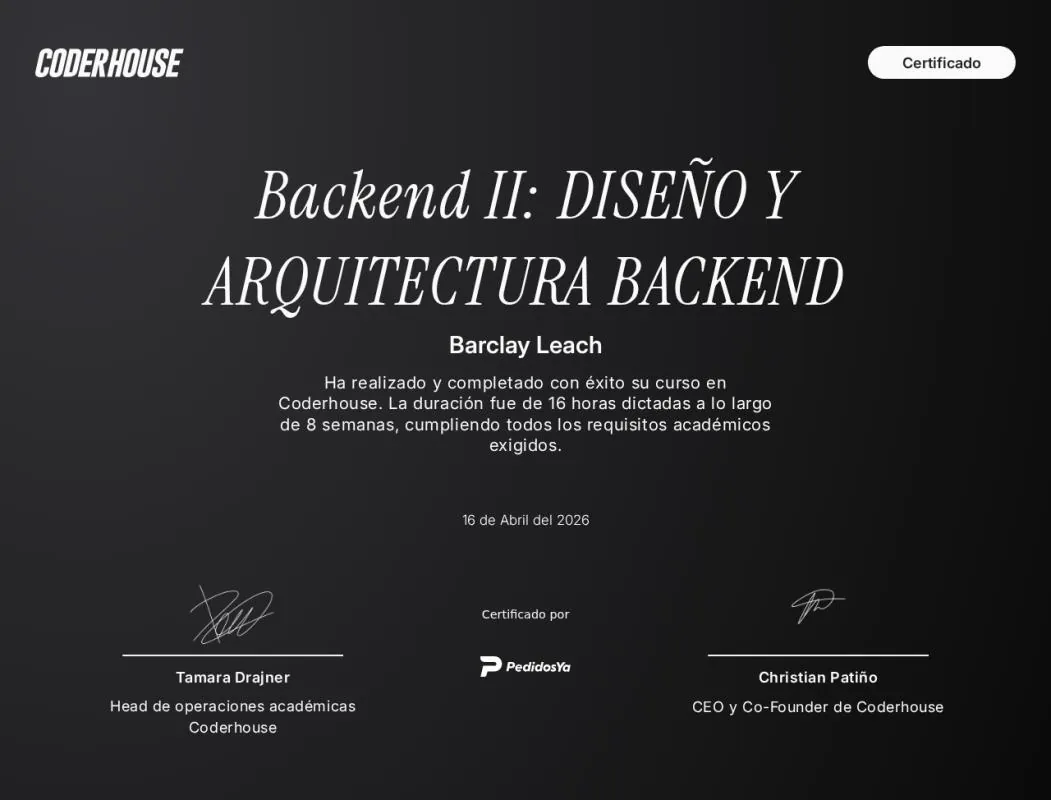 Backend II: Design & Backend Architecture