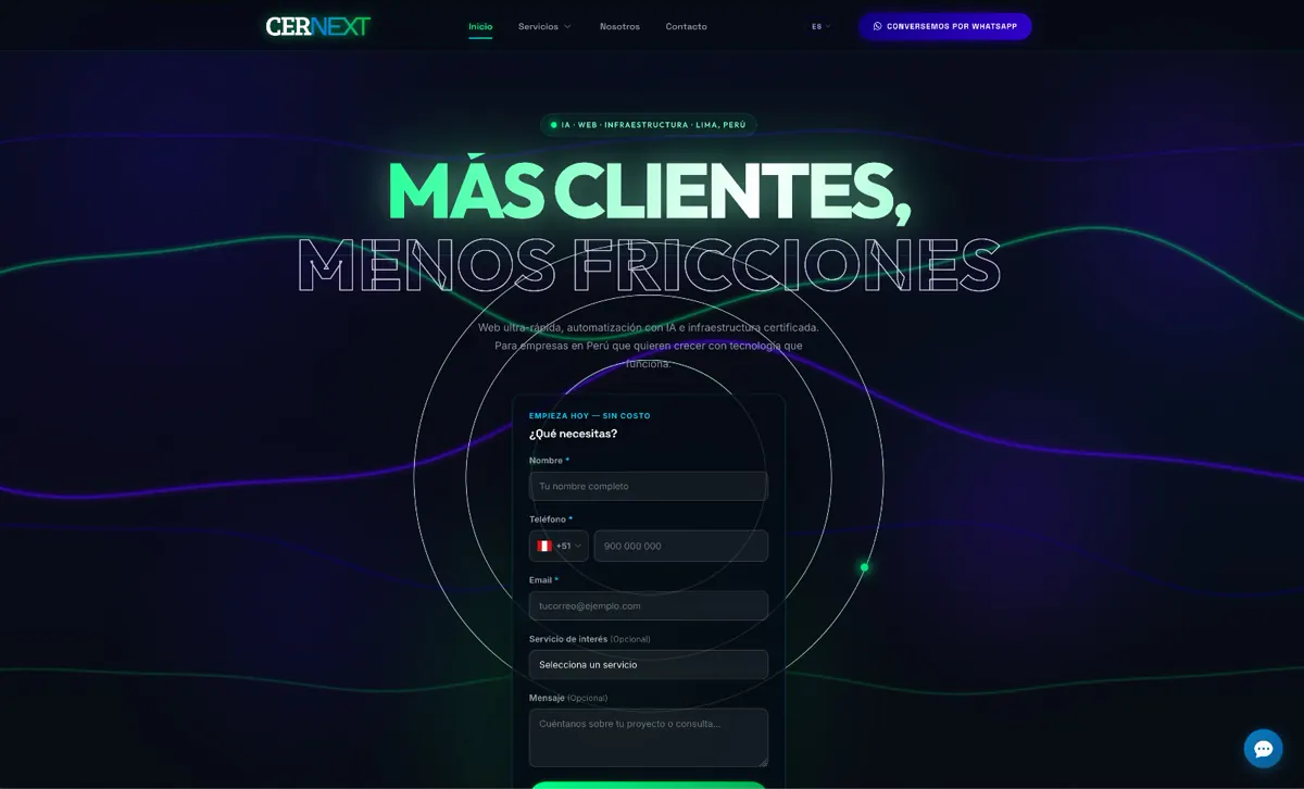 Cernext — Co-founder & CEO · Full Stack